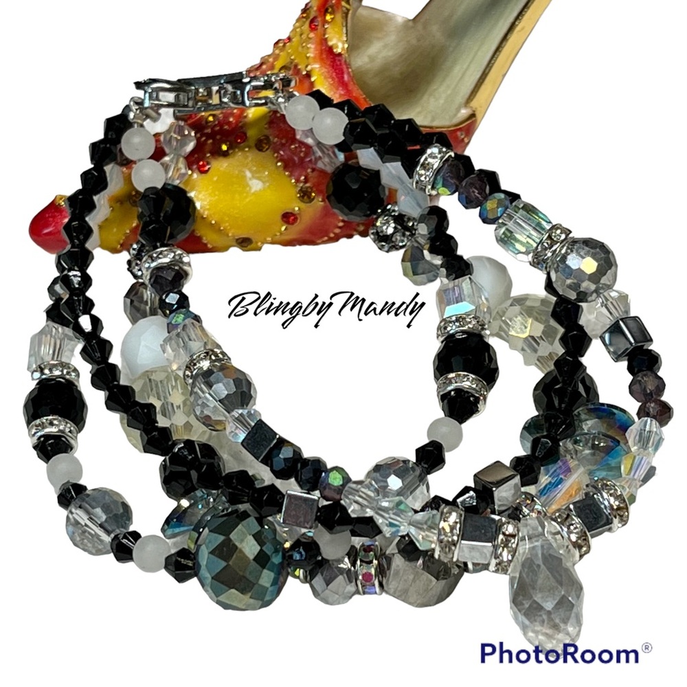Multi row “wOW” bracelet-make em stop and stare!